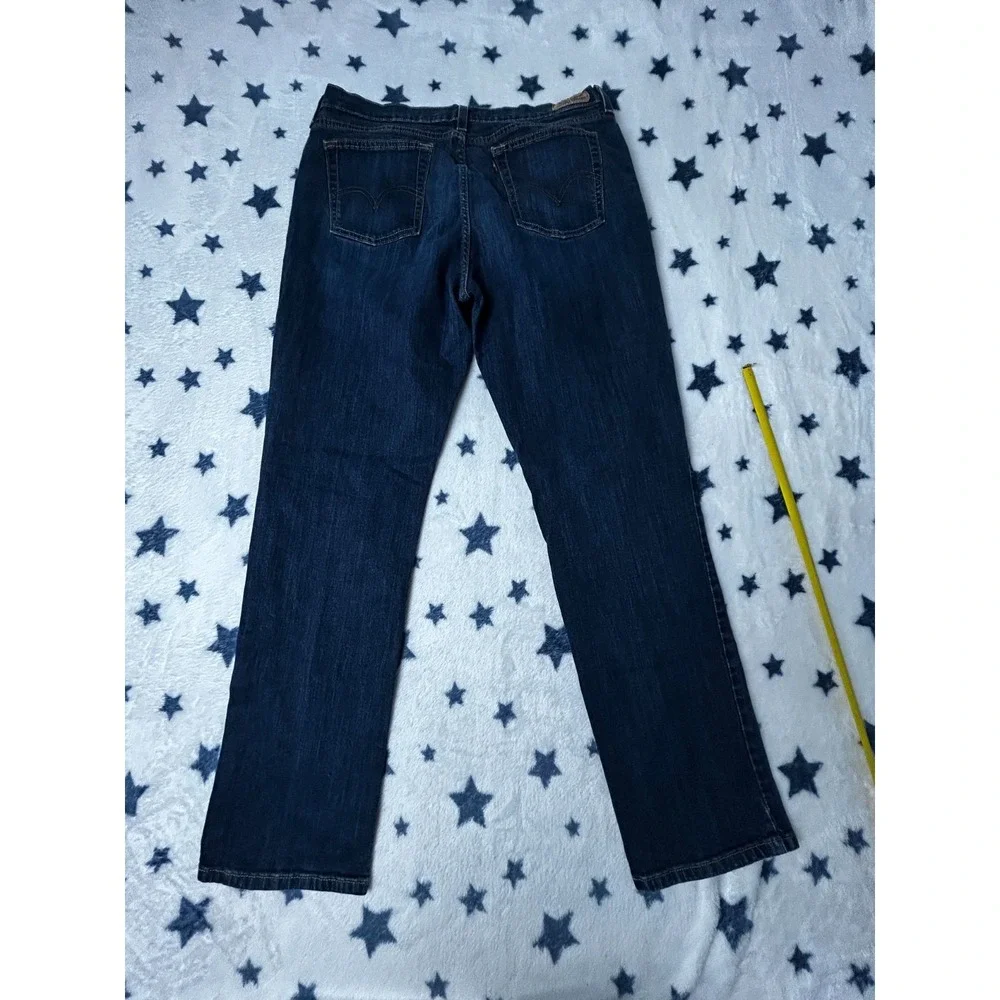 Levi's 514 Mens 33x32 Blue Straight Fit Stretch Denim Jeans Dark Wash